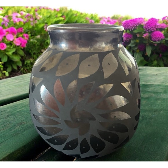 Mata Ortiz Pottery Abigail Marin Seed Pot Paquime Black On Black Art Mexican - Picture 7 of 9